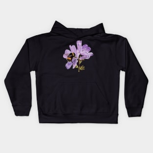 Watercolor Purple wild flower Kids Hoodie